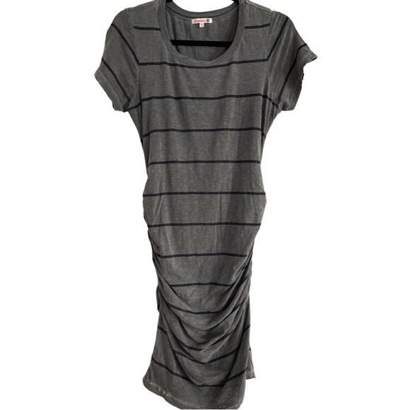 Sundry Ruched Striped Dress - Picture 7 of 9